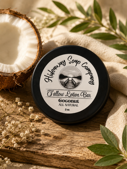 All-Natural Coconut Tallow Lotion Bars